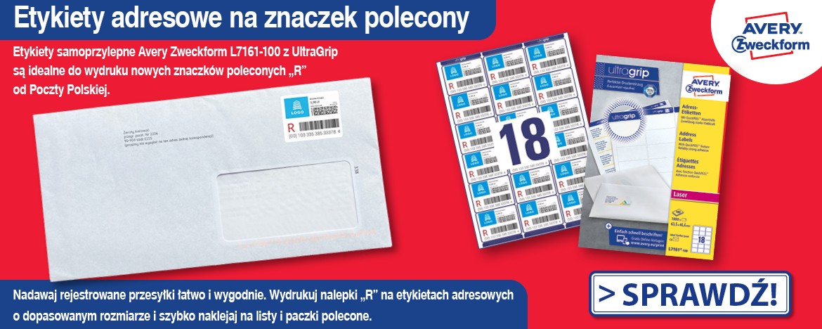 etykiety znaczek poczta polska